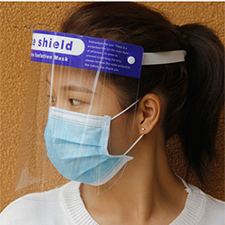 防飞沫防护面罩透明双面防雾防飞沫面罩 PET高清防尘面罩